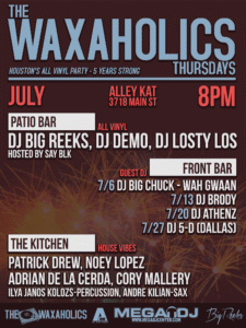 Wax Thurs Sched - JULY